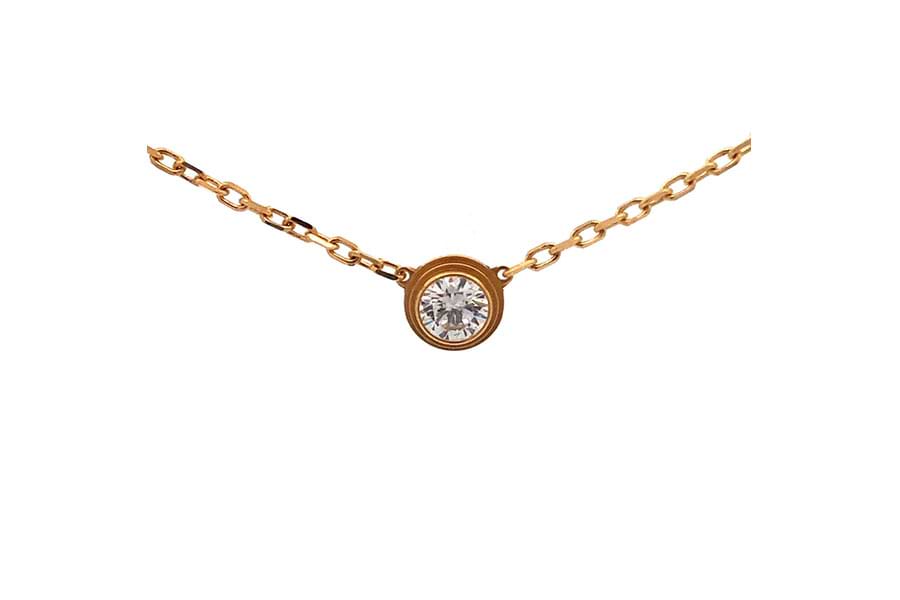 カルティエ ダムールネックレス 750 全長約41.1㎝